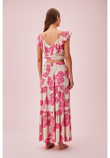 Suwen Shakira Crop Top Sba24520849 Pembe Çiçekli Pembe