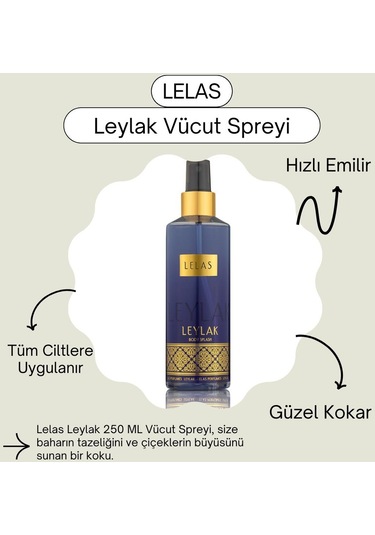 Lelas Leylak Unisex Vücut Spreyi 250 ML