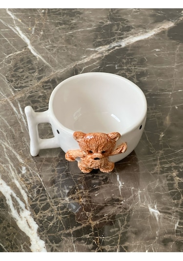 Meggdecor Teddy Bear 1 Adet Kabartma Kupa 300ml Renkli
