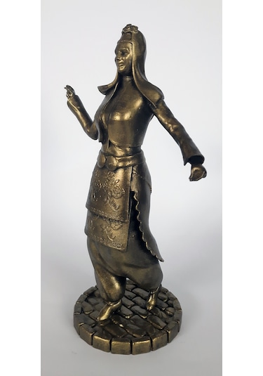 Harmandalı Oynayan Zeybek & Gelin Temalı Biblo Takımı