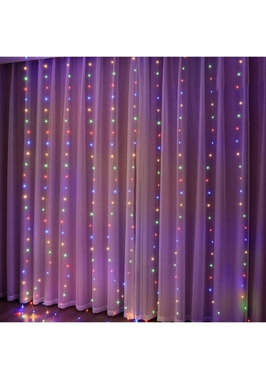 Çok Renkli Güzel Perde Çelenk Led Dize Işıklar Festivali Noel Dekorasyon Usb Uzaktan Kumanda Tatil Peri Işıkları Yatak Odası Ev Için 3m 1m Çok Renkli