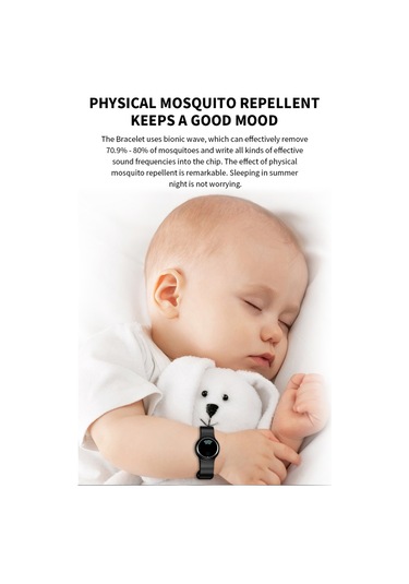 Xindoker Q9 Ultrasonik Kovucu Bileklik - Su Geçirmez Dış Mekan Kol Saati, Çocuk-yetişkin-hamile Uyumlu, 7 Gün Süreli Kullanim