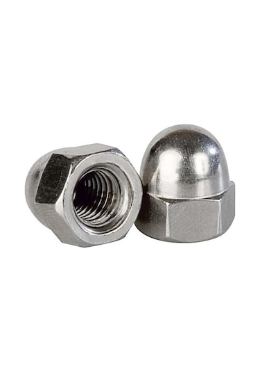 Norm Kör Somun Kaplamalı Metrik 8 MM Beyaz 10'Lu Paket