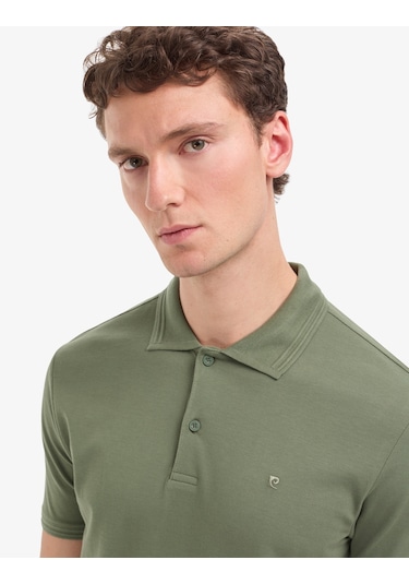 Pierre Cardin Erkek Haki Tişört Basic 50325312-vr027