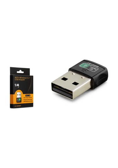 Bluetooth Dongle Pc Usb + Wıreless Adaptör 2.4g Siyah Lv-uw06bt