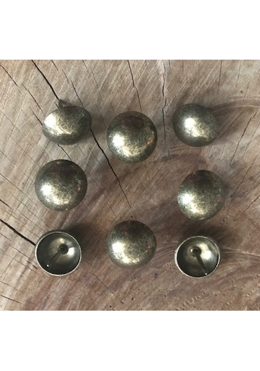 Antik Sarı Renk Kabara Çapı 19mm Kabara Raptiye Koltuk Çivisi 20adet