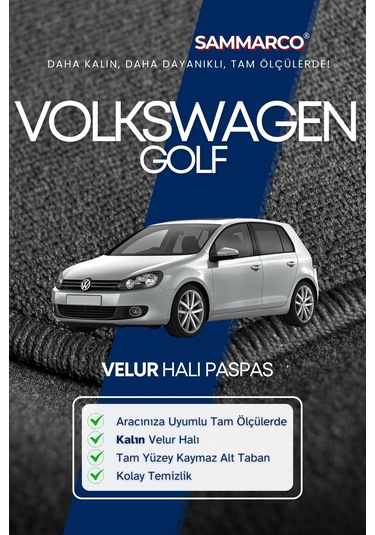 Volkswagen Golf 6 2013 Halı Paspas Velur Paspas Kumaş Paspas Oto Paspas