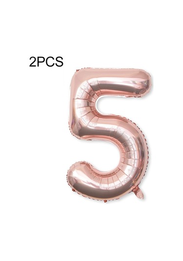 2 Adet 40 Inç Alüminyum Folyo Numarası Balonlar Doğum Günü Düğün Nişan Parti Dekor Çocuk Balo Malzemeleri 5-champaign Altın