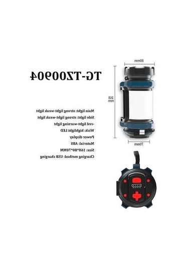 Wondernest Usb Şarj Projektör Pil Parlak Mekan Led Kol Katlanır Taşınabilir Feneri El Edilebilir Dış 2400mah - Dw Altın