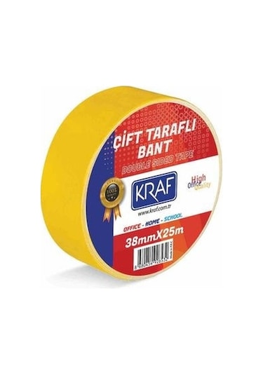 Kraf 2538G Çift Taraflı Bant 38 MM x 25 M