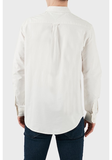 Tommy Jeans Erkek Gömlek Dm0dm21298 Ybl Beyaz Beyaz