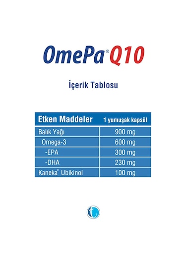 Omepa Q10 Omega3 Ubiquinol 90 Kapsül .