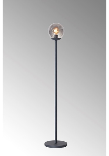 Luzarana Glob Antrasit Metal Gövde Füme Camlı Tasarım Lüx Yerden Aydı...