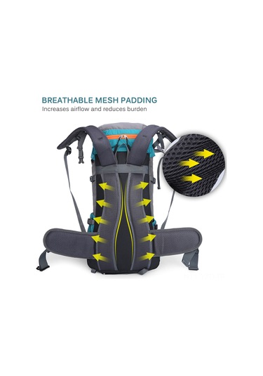 Yuntech01 65l Büyük Kapasiteli Su Geçirmez Sırt Çantası - Kamp Ve Seyahat İçin Mükemmel Koyu Mavi