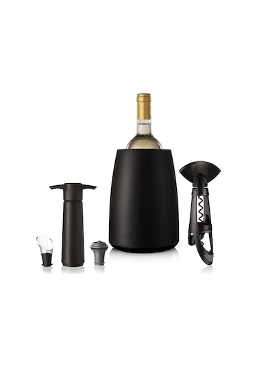 Vacu Vin Elegant Şarap Seti 5 Parça - Kutulu - Siyah