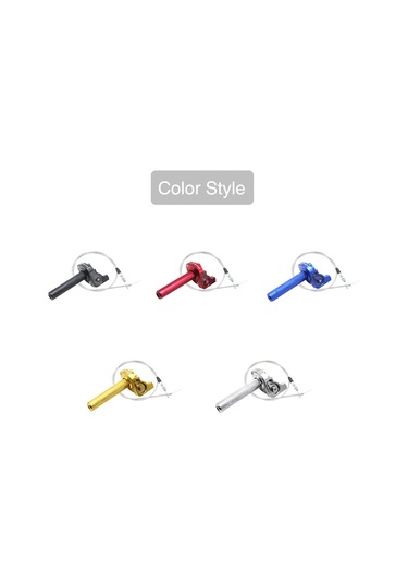 Vkemall Motosiklet Cnc Akseleatör, 22mm Alüminyum Grip, Pürüzsüz Kontrol, Kırmızı+gümüş, Performans Artırıcı