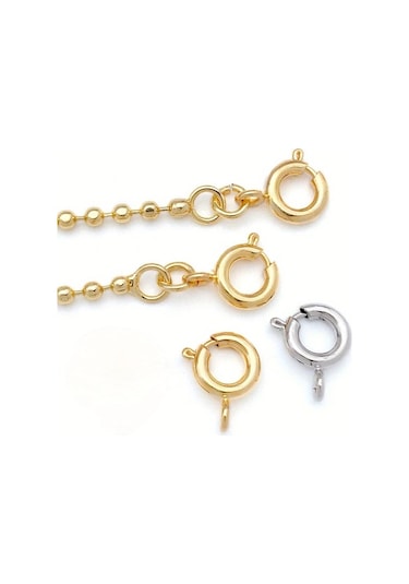 Elmpaly 10 Adet Gümüş Yuvarlak Spring Halka Dayanıklı Kolye Bileklik Bağlantısı Diğer