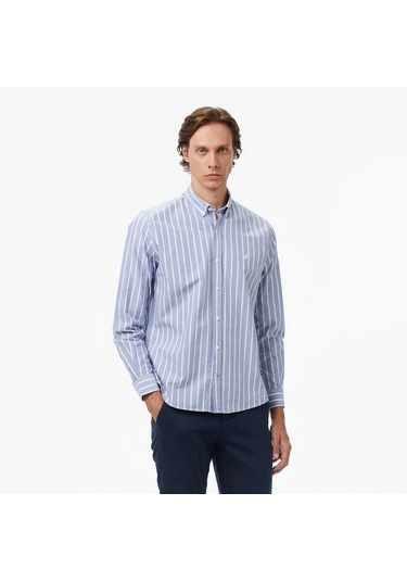 Nautica Classic Fit Erkek Çizgili Gömlek W57405t Lacivert