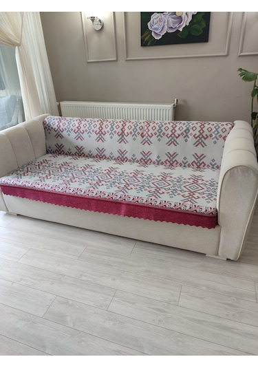 Koltuk Örtüsü Kaymaz Kilim Kırmızı