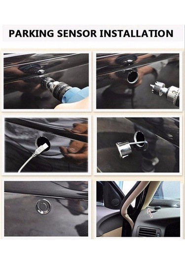 Aem Araç Geri Park Sensörü Led Ekran Ve Ses İkazlı Siyah Göz 22mm Aem Aem11 1020a