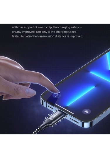 Awei Cl-126 1.2m 4 İn 1 Usb Usb-c / Tip-c 8pin Veri Hızlı Şarj Kablosu Mavi