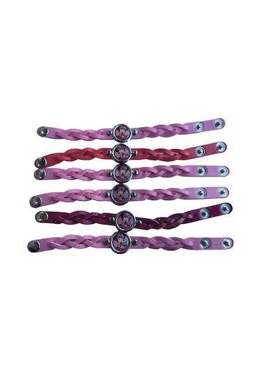 6 Ad Pembe Minnie Mouse Bileklik Doğum Günü Kız Parti Hediyelik