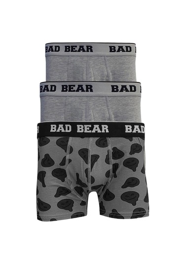 Bad Bear 21.01.03.016-c19 Melt 3-pack Erkek Boxer Gri Melanj