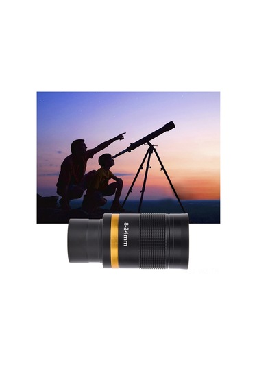 Wezone Tam Metal Güneş Gözlüğü, 8-24mm Sürekli Yakınlaştırma, Yeşil Filmi, 1.25 İnç Astronomi Arayüzü, Ay Ve Gezegen Gözlemi İçin Uygun