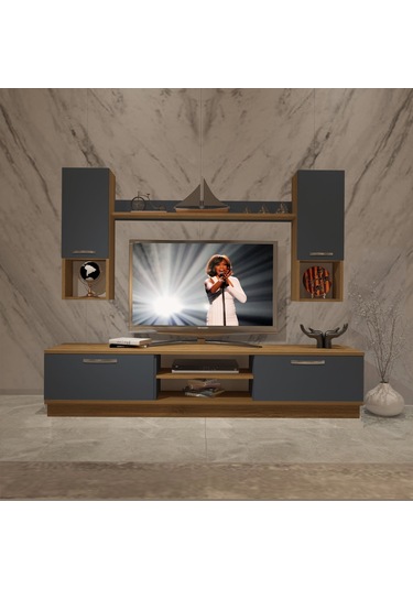 Decoraktiv Eko 5dab Mdf Dvd Tv Ünitesi Tv Sehpası Pera - Antrasit
