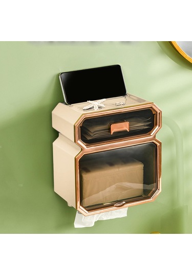 Suntek Duvara Monte Kağıt Tutucu Doku Saklama Kutusu Beyaz