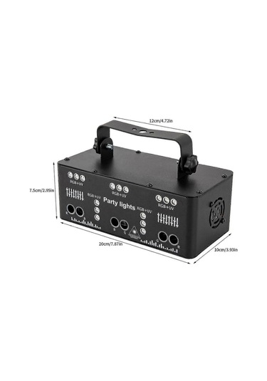 Ysh503 Profesyonel Lazer Parti Işığı 21 Lens Rgb Sahne Aydınlatması Sese Duyarlı Uzaktan Kumandalı