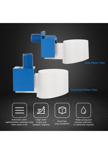 Maiyame Abs Su Seviyesi Kontrol Valfi, Otomatik Yuvarlak Taç İle Su Doldurma/durdurma, G1/2 Dış Roset, Gerekli Her Su Tankı İçin Uygun