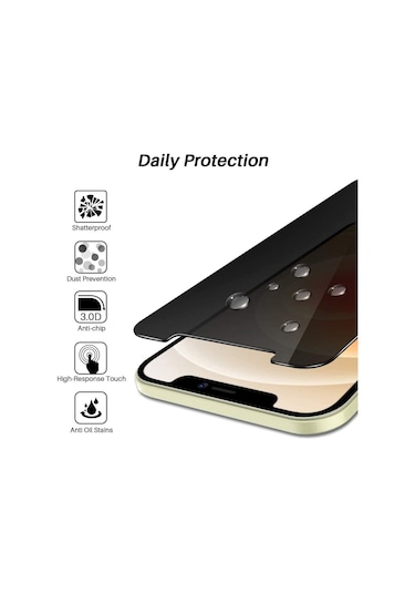 Apple Uyumlu   iPhone 12 Pro Max Full-Screen Privacy Görünmez Mat Hayalet (519929437)