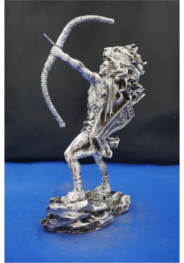 Herkül Antik Yunan Kahramanı Heykeli- 27 Cm Herakles Biblo Ev Ofis Hediyelik Gümüş