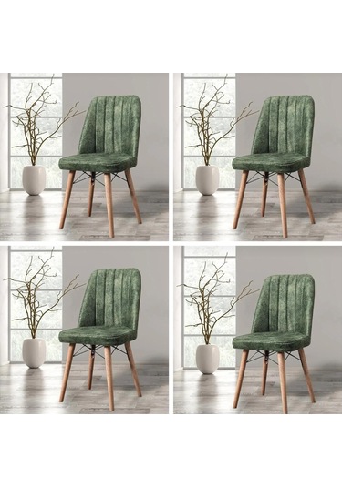 Yonga Concept Karegold Sandalye 4 Adet Yeşil