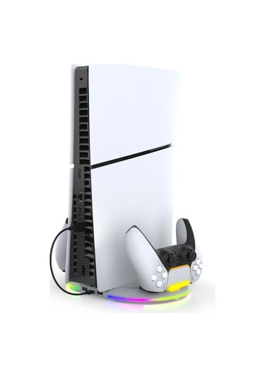 İpega Ps5 Slim Disk/ps5 Slim Dijital Rgb Dikey Stand Kulaklık Tutucu Joystick Şarj Cihazı