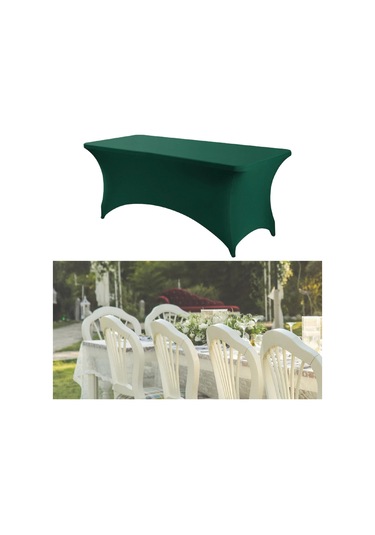 Homyl Katlanır Masa Için Örtüsü Spandex Satıcı Düğün Doğum Günü Yeşil