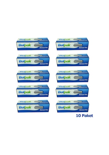 Burpak Alüminyum Folyo - 45 CM x 50 M - 10 Mikron - 10 Paket