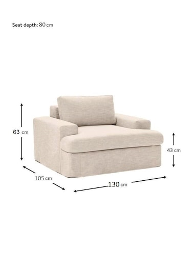 Mode Siesta Kuş Tüyü Berjer 05 Bej Keten Kumaş İşbir Sünger Dair Bej