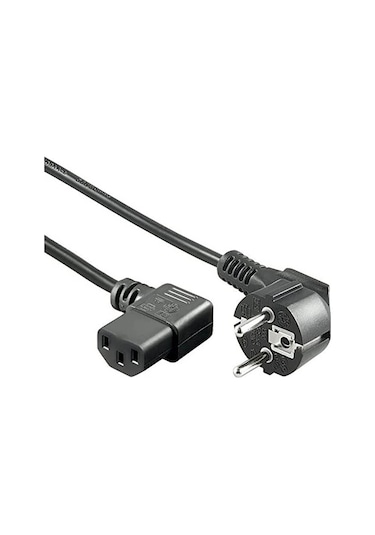 C13 Power Güç Kablosu 90° Derece L Uç Sol Açılı - 1.8 mt