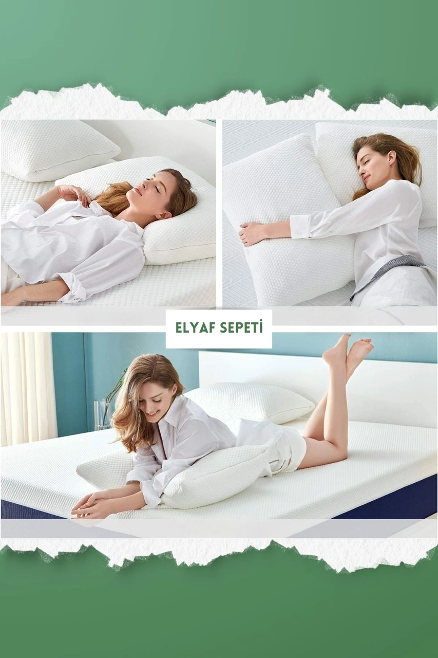 4 Adet Bamboo Kılıflı Yastık Seti Fermuarlı Yıkanabilir Antialerjik Elyaf Yastık 50x70cm 800 Gr Beyaz