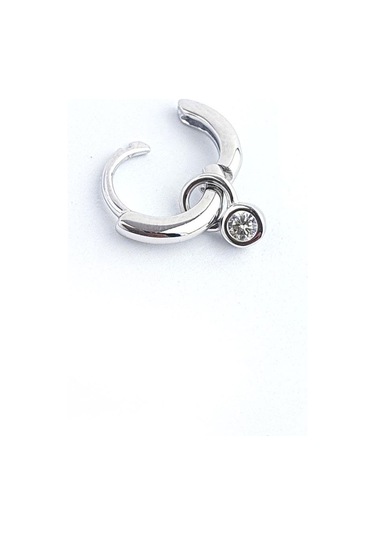 Zirkon Taş Detaylı 925ayar Gümüş Tragus Kıkırdak Helix Halka Piercing