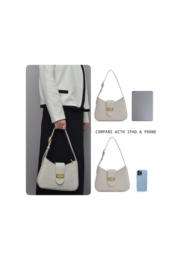 Dofolink Kadınlar İçin Uyumlanabilir Askılı Çanta - Küçük Boyutlu, Alışveriş/iş/seyahat İçin Uygun Beyaz Çok Renkli