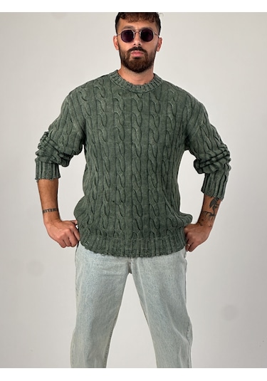 Haki Triko Erkek Sweatshirt Coc1034 Haki