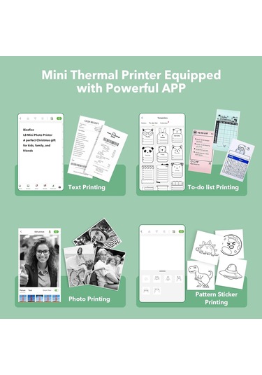 Mini Termal Yazıcı Çok Fonksiyonlu Taşınabilir Çıkartma