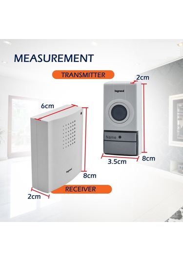 Legrand 094250 Kablosuz Zil Duracell Pil Dahil