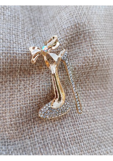 Villovatik Ayakkabı Broş" 189801168 Altın Rengi