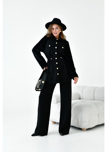 Ftz Kadın Kaşmir Takım Siyah 30960 Siyah
