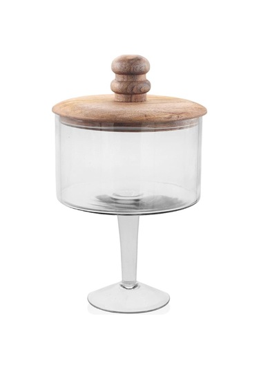 The Mia Madera Ayaklı Kurabiye Kavanozu 34x21x21 Cm