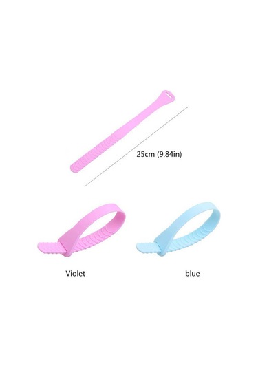 Jms 2 Adet Silikon Kaldırıcı Klozet Kapağı Seyahat Ev Banyo İçin Kapak Kolu Mavi - Pembe